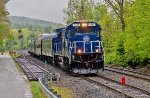 Pan Am's Office Car special rolls westbound through South Royalston